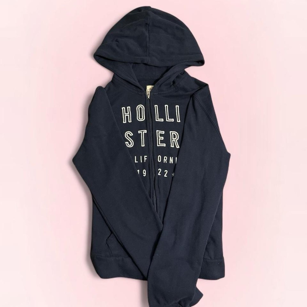 Vintage Hollister Navy Zip-Up Hoodie